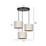 Jammerbugt 3 lamp hanging lamp beige round shades 3x E27