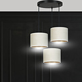 Jammerbugt 3 lampes suspension beige abat-jour ronds 3x E27
