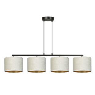 Jammerbugt mooie brede hanglamp beige rond 4x E27