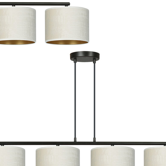 Emibig Emibig Jammerbugt hermosa lámpara colgante ancha beige redonda 4x E27 - Solución de iluminación ideal para tu sala de estar