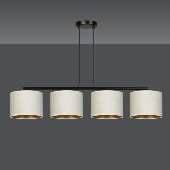 Jammerbugt mooie brede hanglamp beige rond 4x E27