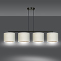 Jammerbugt mooie brede hanglamp beige rond 4x E27