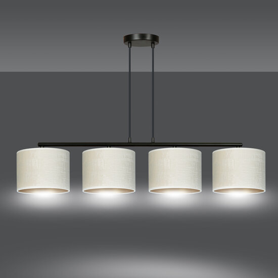 Jammerbugt mooie brede hanglamp beige rond 4x E27