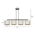 Emibig Emibig Jammerbugt beautiful wide hanging lamp beige round 4x E27 - Ideal lighting solution for your living room