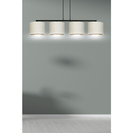 Emibig Emibig Jammerbugt beautiful wide hanging lamp beige round 4x E27 - Ideal lighting solution for your living room