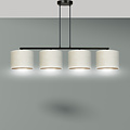 Jammerbugt mooie brede hanglamp beige rond 4x E27