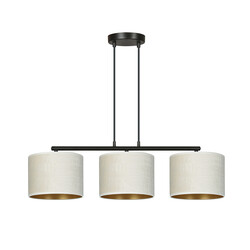 Jammerbugt suspension beige abat-jour rond 3x E27