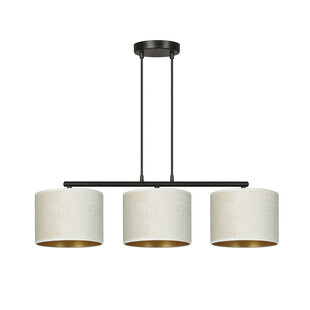 Jammerbugt hanging lamp beige round shades 3x E27