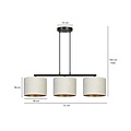 Emibig Emibig Jammerbugt hanglamp beige rond kappen 3x E27 - Creëer een gezellige sfeer in uw huis