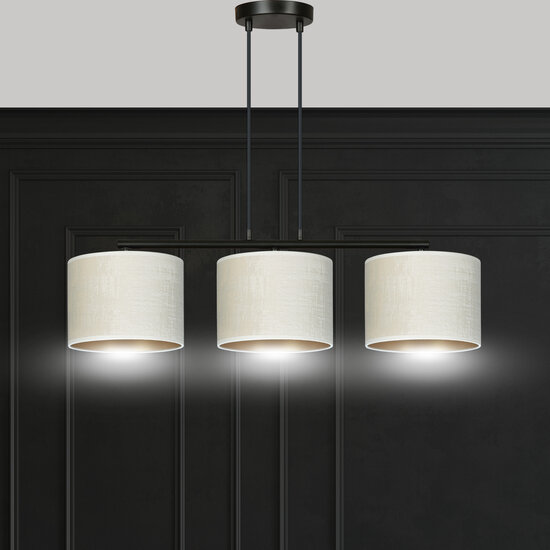 Emibig Jammerbugt Hängeleuchte beige runde Schirme 3x E27 - Schaffen Sie eine gemütliche Atmosphäre in Ihrem Zuhause