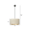 Jammerbugt hanging lamp beige round E27