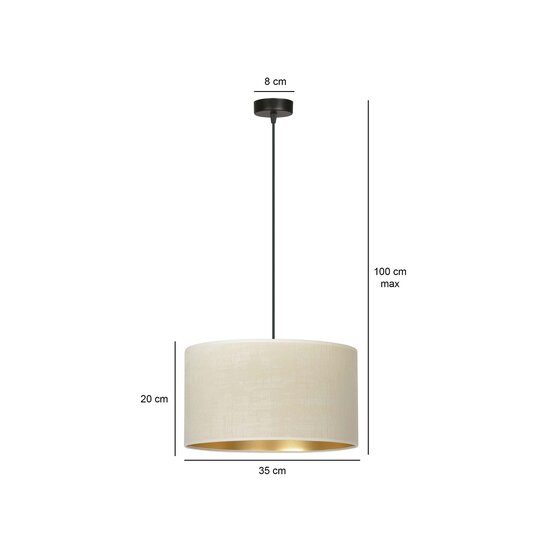 Jammerbugt hanglamp beige rond E27