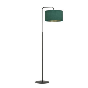 Lampadaire Fredensborg courbé vert rond 1x E27