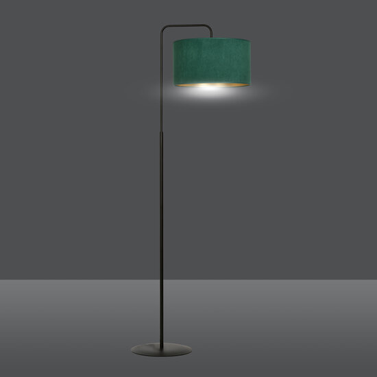 Fredensborg floor lamp curved green round 1x E27