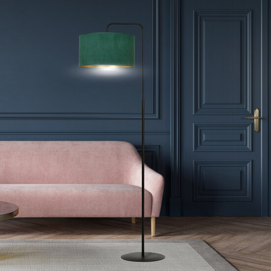 Fredensborg floor lamp curved green round 1x E27