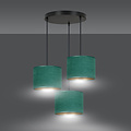 Fredensborg 3 lampes suspension abat-jour rond vert 3x E27