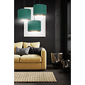 Emibig Emibig Fredensborg lámpara colgante 3 lámparas verde pantallas redondas 3x E27 - Ideal para una iluminación elegante y atmosférica en cualquier espacio