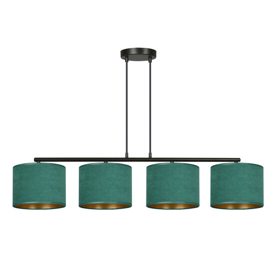 Fredensborg mooie brede hanglamp groen rond 4x E27