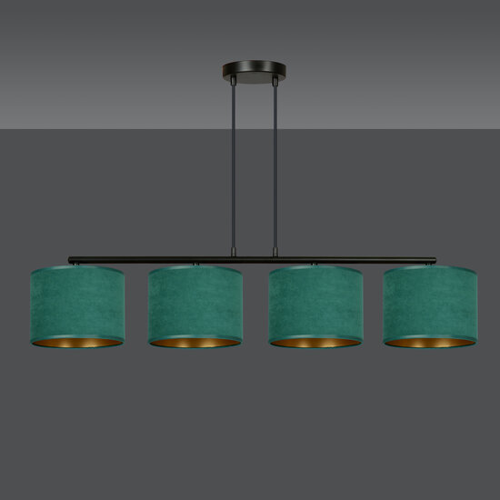 Fredensborg mooie brede hanglamp groen rond 4x E27