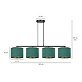 Fredensborg mooie brede hanglamp groen rond 4x E27