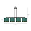 Emibig Emibig Fredensborg hermosa lámpara colgante ancha verde redonda 4x E27 - Ideal para crear un ambiente acogedor