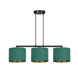 Lampe à suspension Fredensborg abat-jour ronds verts 3x E27