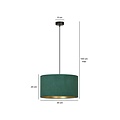 Fredensborg hanging lamp green round E27