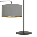 Bornholm floor lamp curved gray marble round 1x E27