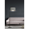 Bornholm floor lamp curved gray marble round 1x E27