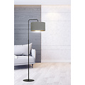 Bornholm floor lamp curved gray marble round 1x E27