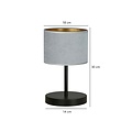 Emibig Emibig Lámpara de mesa Bornholm gris 1x E27 - Iluminación perfecta para cualquier interior