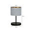 Bornholm table lamp gray 1x E27