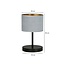 Emibig Emibig Lámpara de mesa Bornholm gris 1x E27 - Iluminación perfecta para cualquier interior