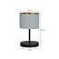 Emibig Emibig Lampe de table Bornholm grise 1x E27 - Éclairage d'ambiance parfait pour tout intérieur