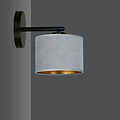 Bornholm elegant gray round wall lamp E27