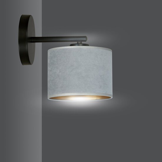 Emibig Emibig Bornholm lampe murale ronde grise élégante E27 - Idéale pour un éclairage intérieur stylé