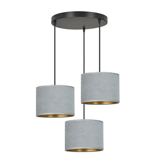Emibig Emibig Bornholm lámpara colgante 3 lámparas gris pantallas redondas 3x E27 - Iluminación perfecta para cualquier espacio