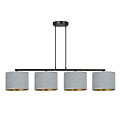 Bornholm mooie brede hanglamp grijs rond 4x E27