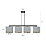 Emibig Emibig Bornholm beautiful wide hanging lamp gray round 4x E27 - Ideal for stylish lighting