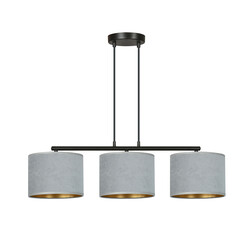 Emibig Bornholm hanging lamp gray round shades 3x E27