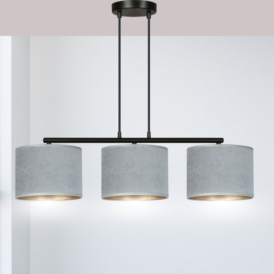 Emibig Emibig Bornholm hanging lamp gray round shades 3x E27 - Perfect lighting for any space