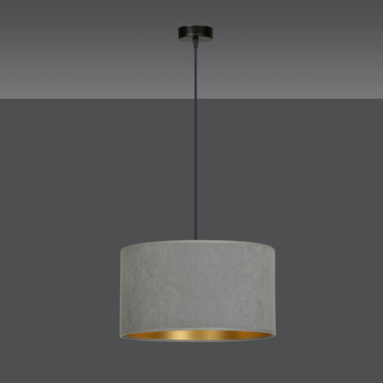 Bornholm hanging lamp gray round E27