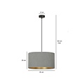 Bornholm hanging lamp gray round E27