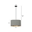 Bornholm hanging lamp gray round E27