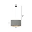 Emibig Emibig Lampe suspendue Bornholm grise ronde E27 - Éclairage élégant pour chaque espace