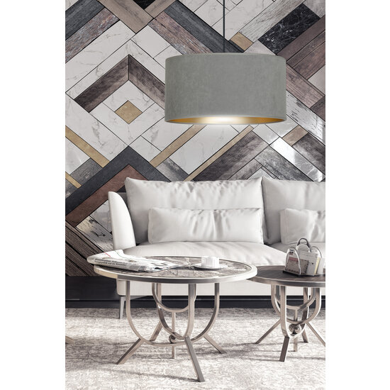 Bornholm hanging lamp gray round E27