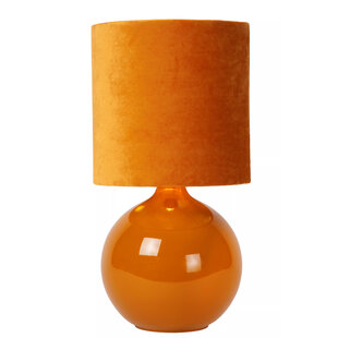 Lámpara de mesa Estefan pequeña amarillo ocre 1xE27