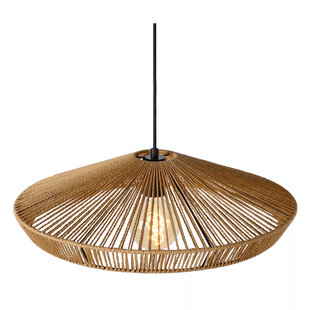 Lampe à suspension Dunya naturelle en papier tissé 1x E27 diamètre 50 cm