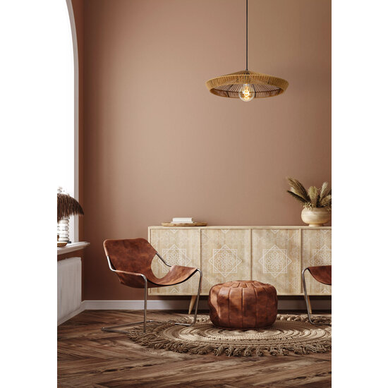 Dunya hanging lamp natural in woven paper 1x E27 diameter 50 cm