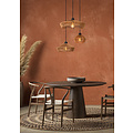Lampe suspendue ronde Dunya naturelle en papier tissé 3x E27